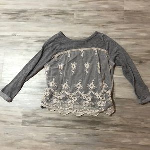 Lace Long Sleeve Sweater